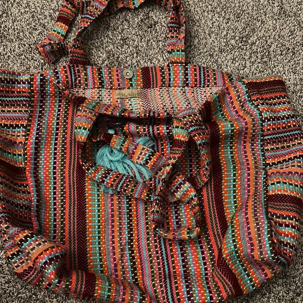 Multicolor Striped Women's Tote Bag